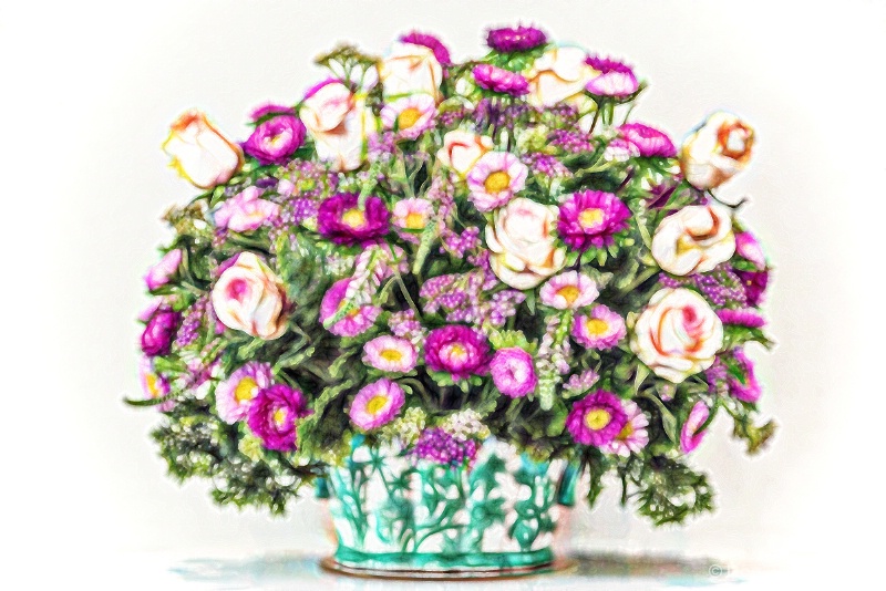 Artistic Hillwood Floral Arrangement 6-0 5-15 j024