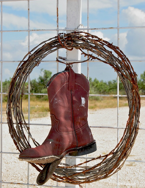 Boot and Barbed Wire