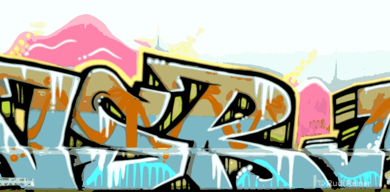 Mobile graffiti abstract