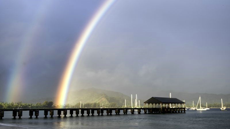 Double Rainbow at Hanalei
