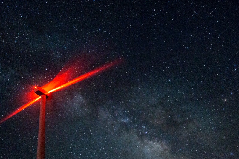 Night Sky at Limon Wind Farm