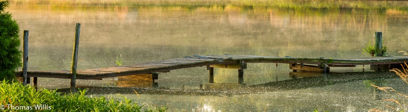 A ranch pond pier with character