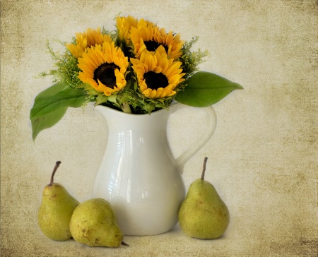 Sunflowers And Pears