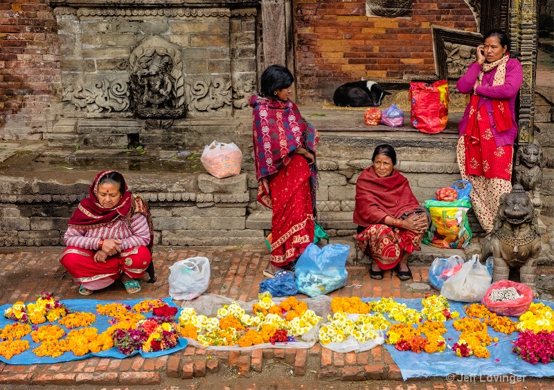 Flower Vendors,  Bhaktapur, Nepal  #816