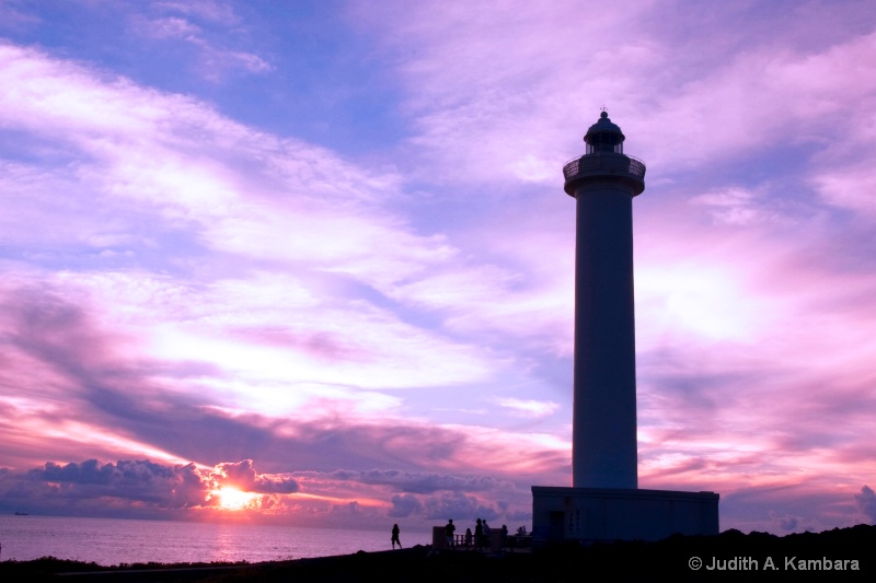 Cape Zanpa Lighhouse at Sunset (reworked)