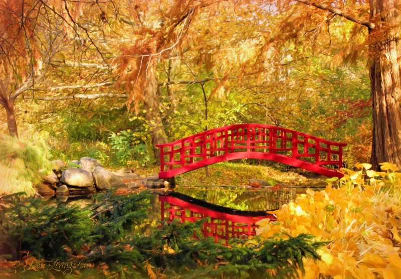 Red Japanese Bridge