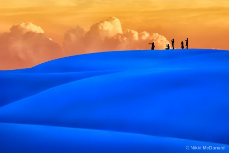 White Sands Sunset in Blue and Orange