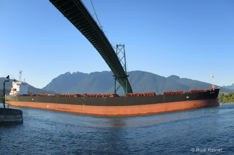 Inbound freighter, Vancouver BC
