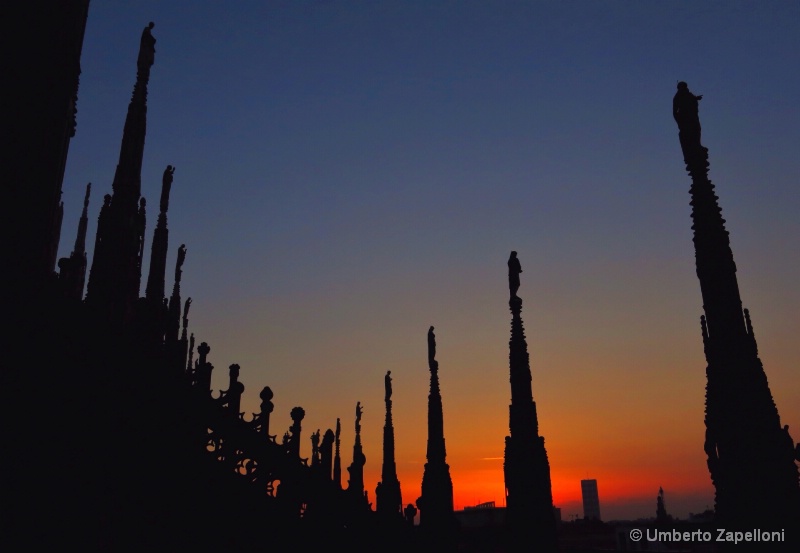 Sunset on Duomo of Milano