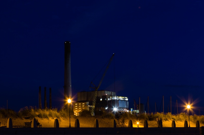 Michigan City NIPSCO Power Plant (Blue Light)