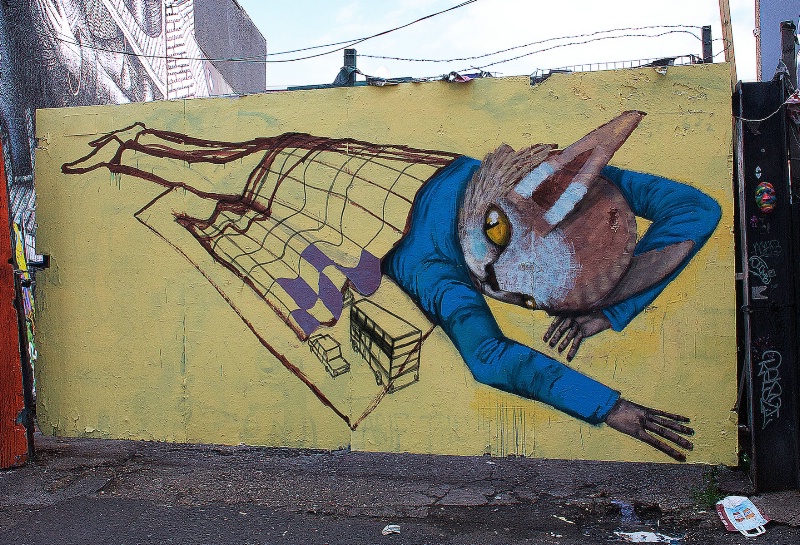 Homeless Cat Graffiti