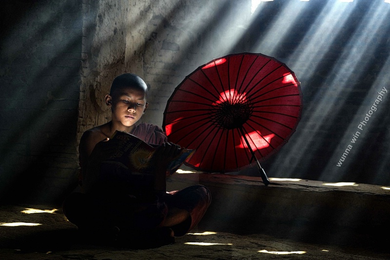 monk studying