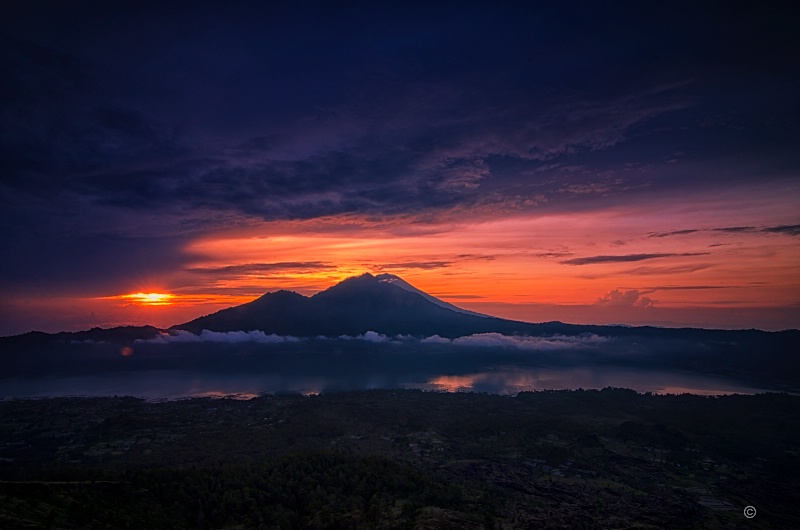 Sunrise View from Mt.Batur, Bali