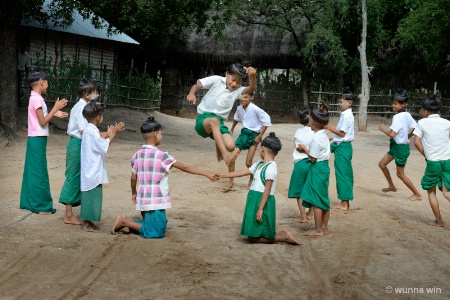 village area children playing