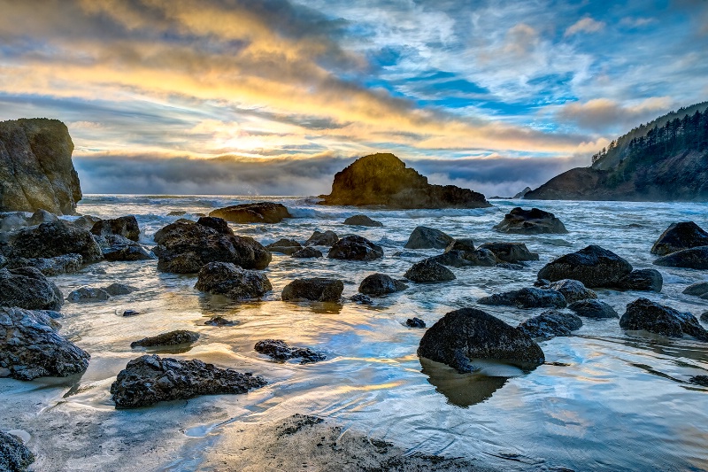 Sunset along the Oregon Coast