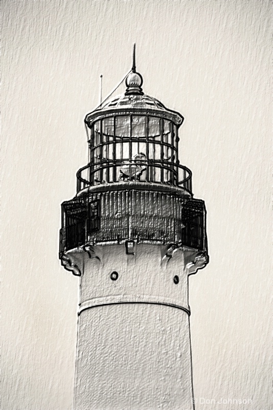 B&W Lighthouse at Cape May 6-0 f lr 9-25-15 j110