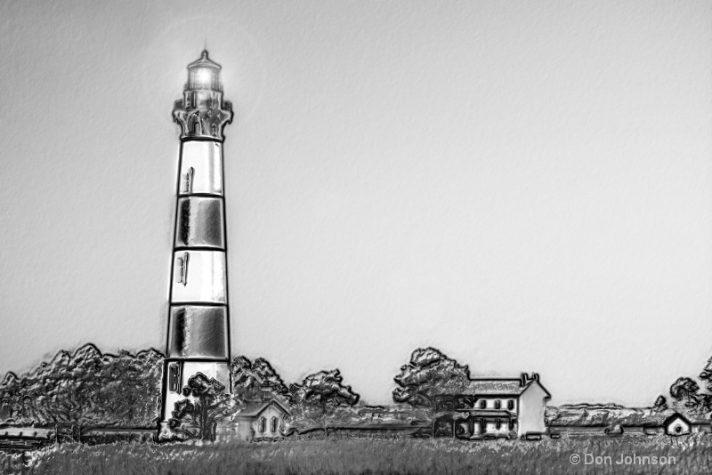 Artistic B&W Lighthouse-Bodie 6-0 f lr 8-8-15 j372