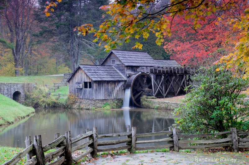 Maybry Mill with fence 