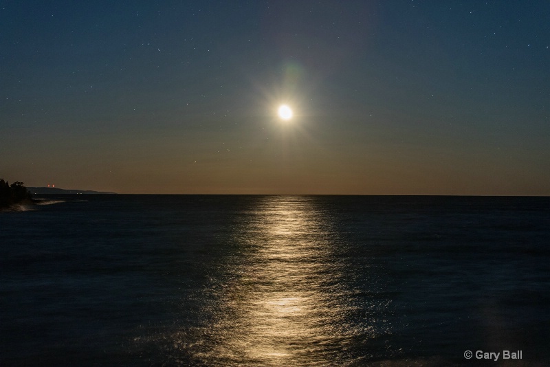 Moon over Lake Superior