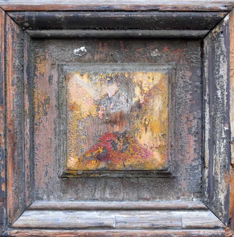 Patina on an Old Door Panel dsc 6529 - ID: 15017355 © al armiger