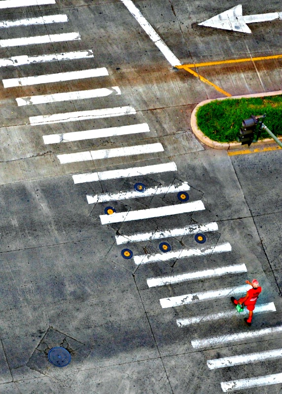 A long crosswalk