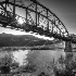 © Beth OMeara PhotoID# 15041523: Celebration Park Bridge Black and White