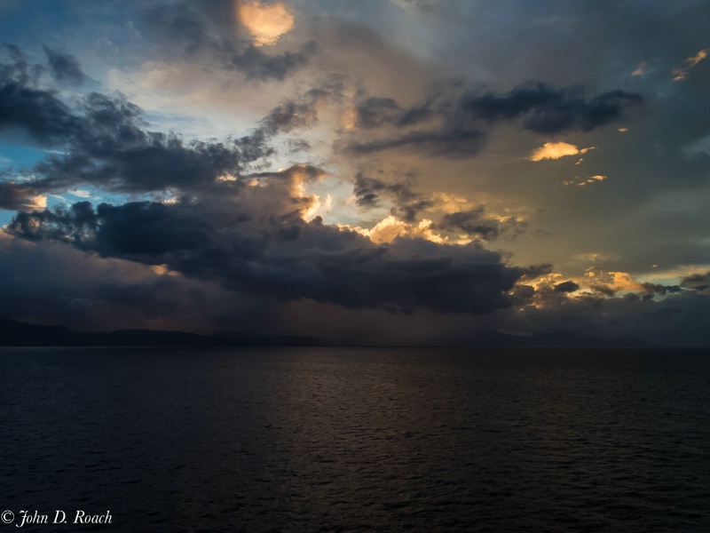 Dawn and storm at Dominica