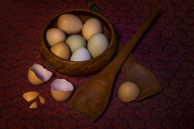 Eggs In Wood Bowl  5896