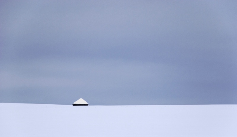 Lone Cabin in Winter 