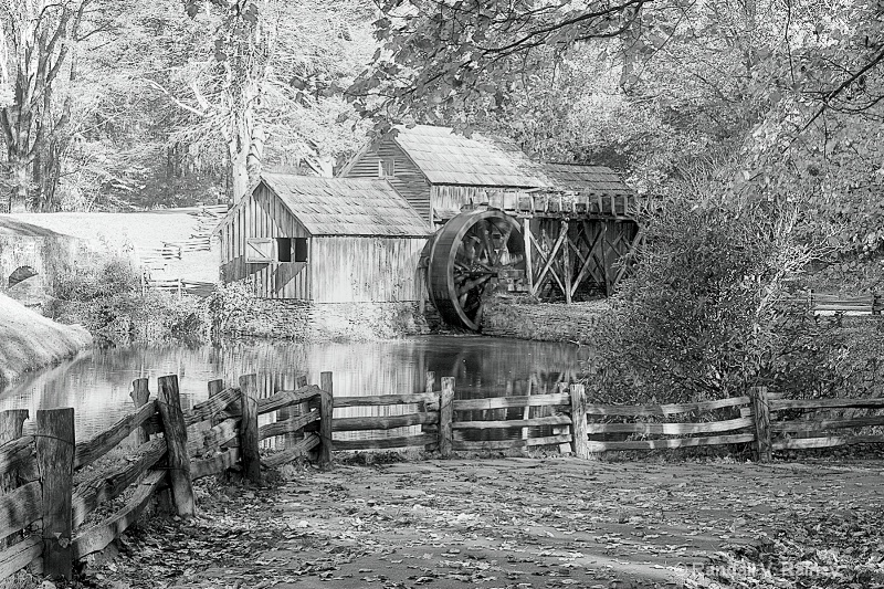Mabry Mill in Black & White 