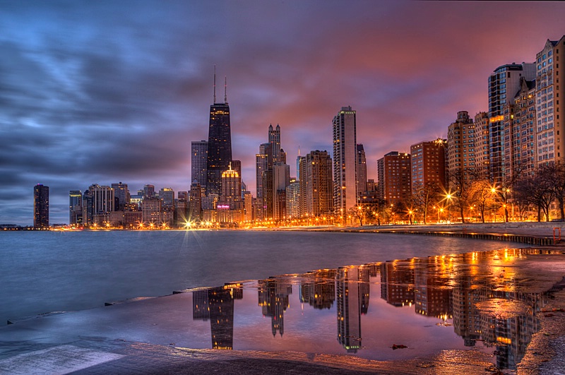 Chicago Skyline Reflections