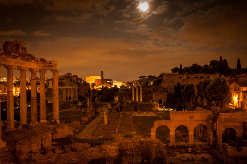Roman Forum at Full Moon