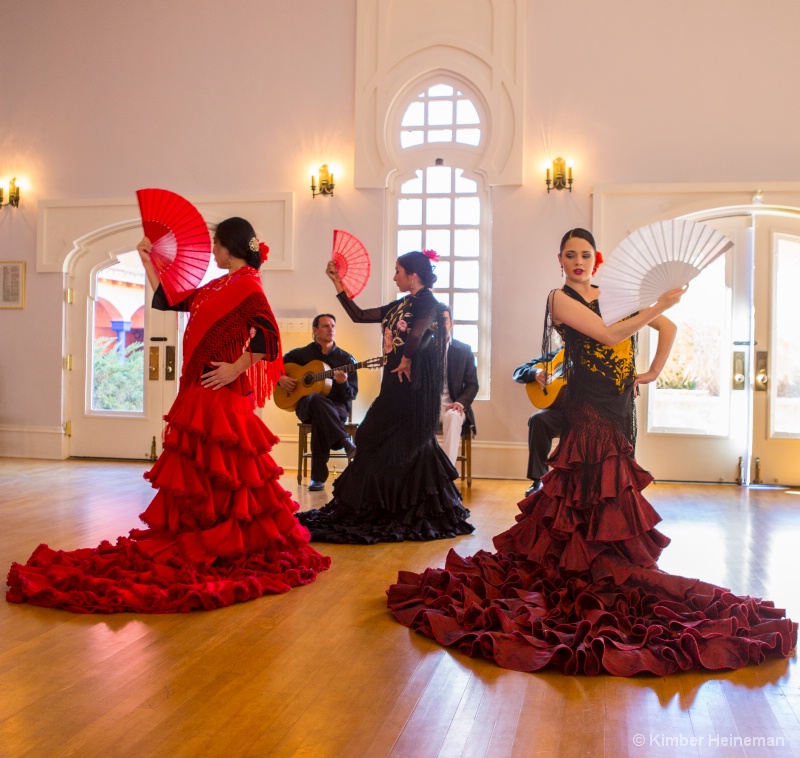 Three Dancers With Fans