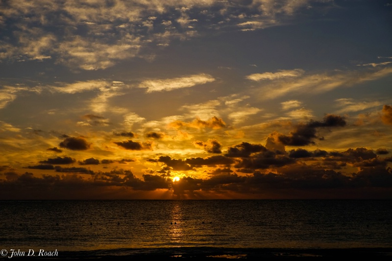 Sunrise along the beach