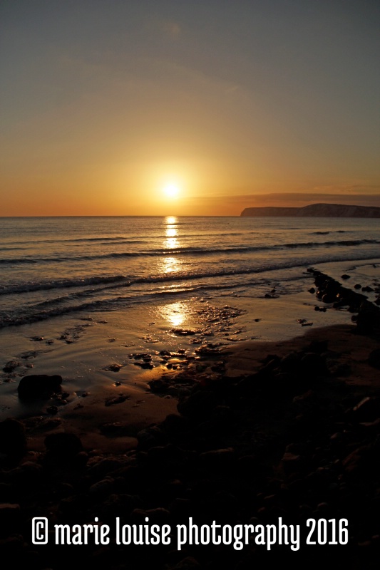 Sunset Compton Beach Isle of Wight