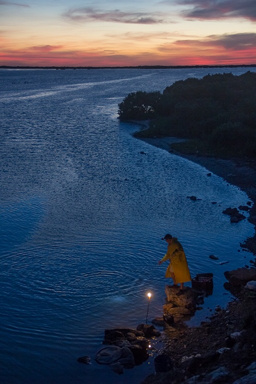 Fishing at night