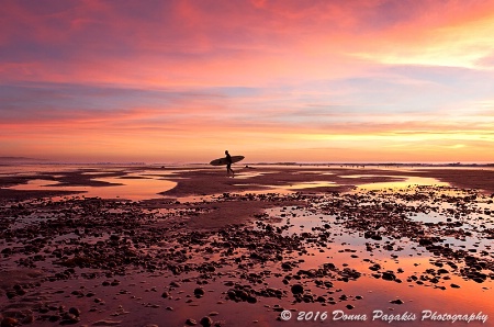 Lone Surfer at Twilight 