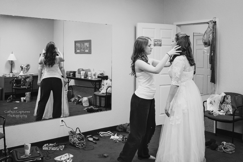 ~Sister Helping the Bride get Dressed~