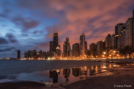 North Avenue Beach at Twilight