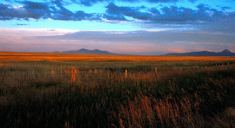 Sunset on the Alberta - Montana border
