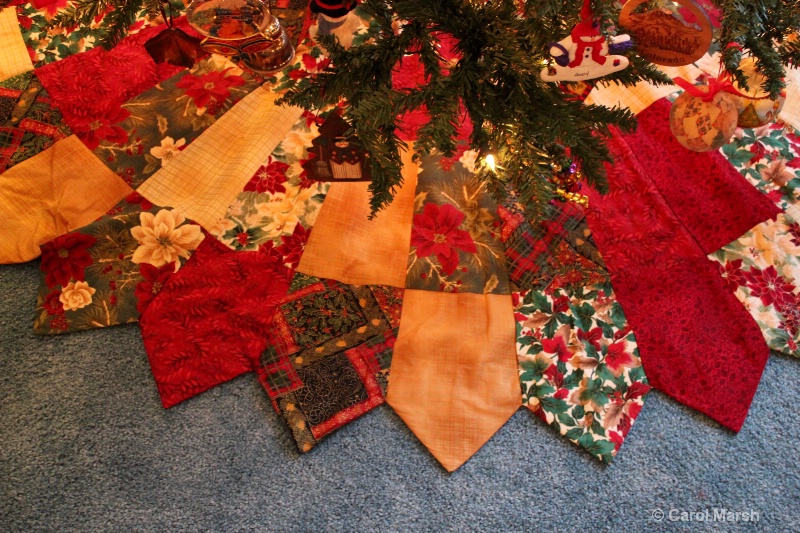 Christmas tree patchwork skirt