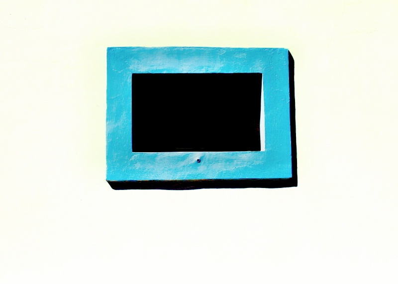 Blue Window Frame