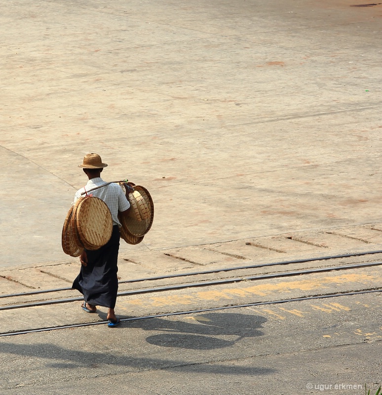 Street vendor of  Yangon