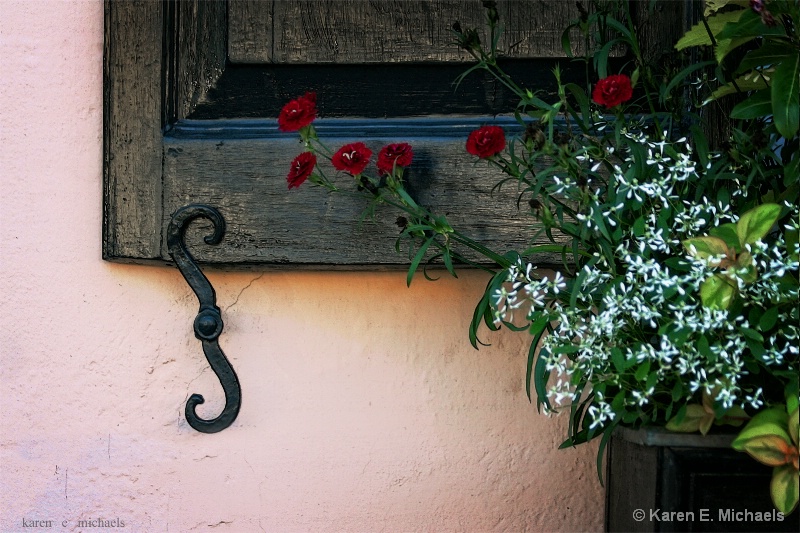 flower box and shutter