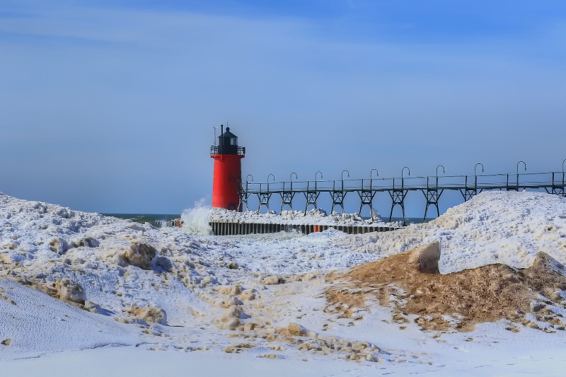 Snow at Grand Haven