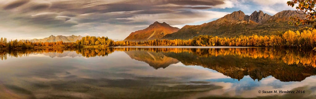 Orthographic Clouds Over Reflection Lake