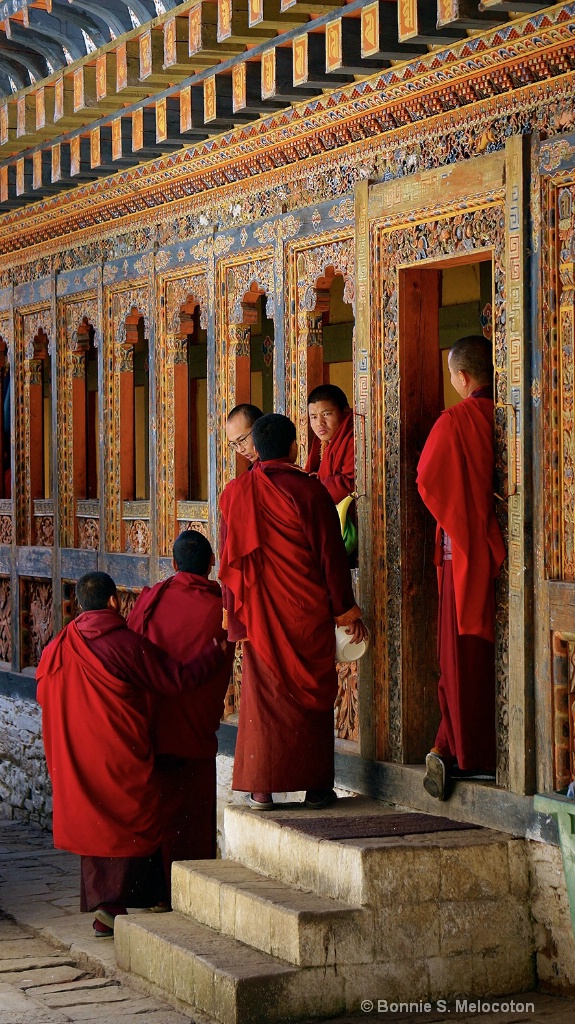A group of Bhutanese monks