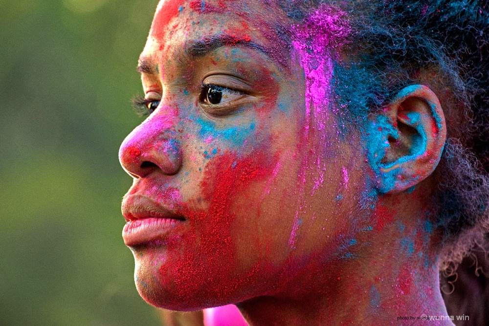 colorful face