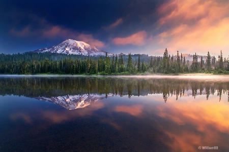 Mt Rainier and reflections