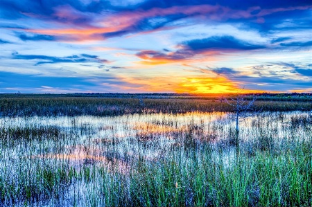 Sunset in the Southern Everglades.